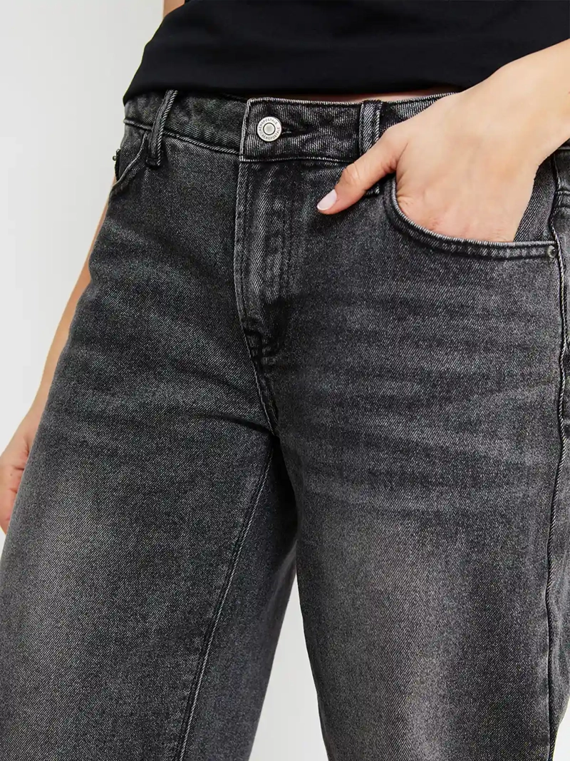 JEANS MUJER AEROPOSTALE ALGODÓN BARREL TIRO BAJO - 3