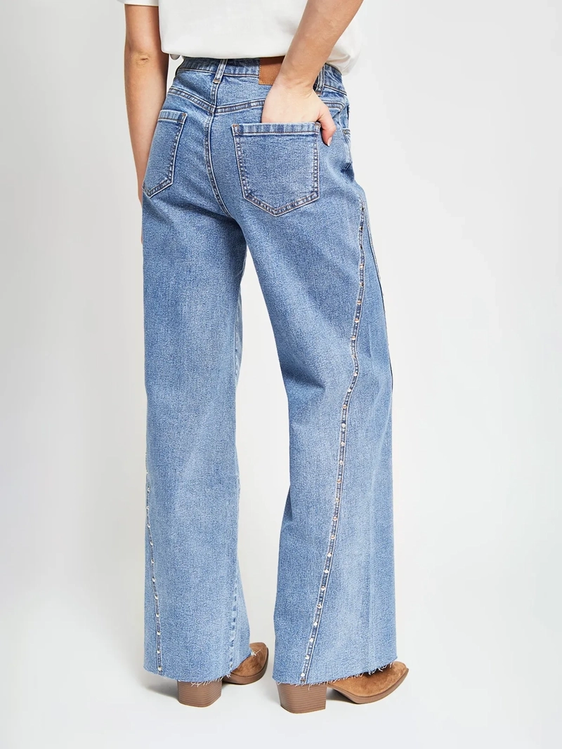 JEANS MUJER BARBADOS ALGODÓN TACHAS - 3