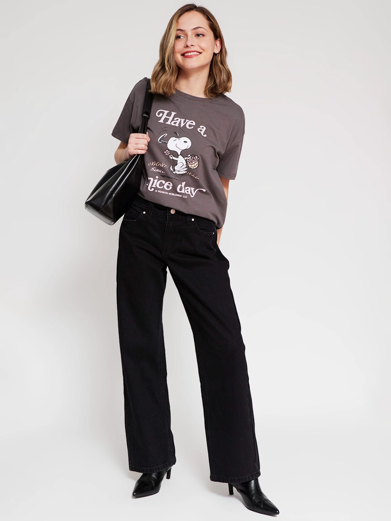 POLERA MUJER INDEX ALGODÓN MANGA CORTA SNOOPY - 4