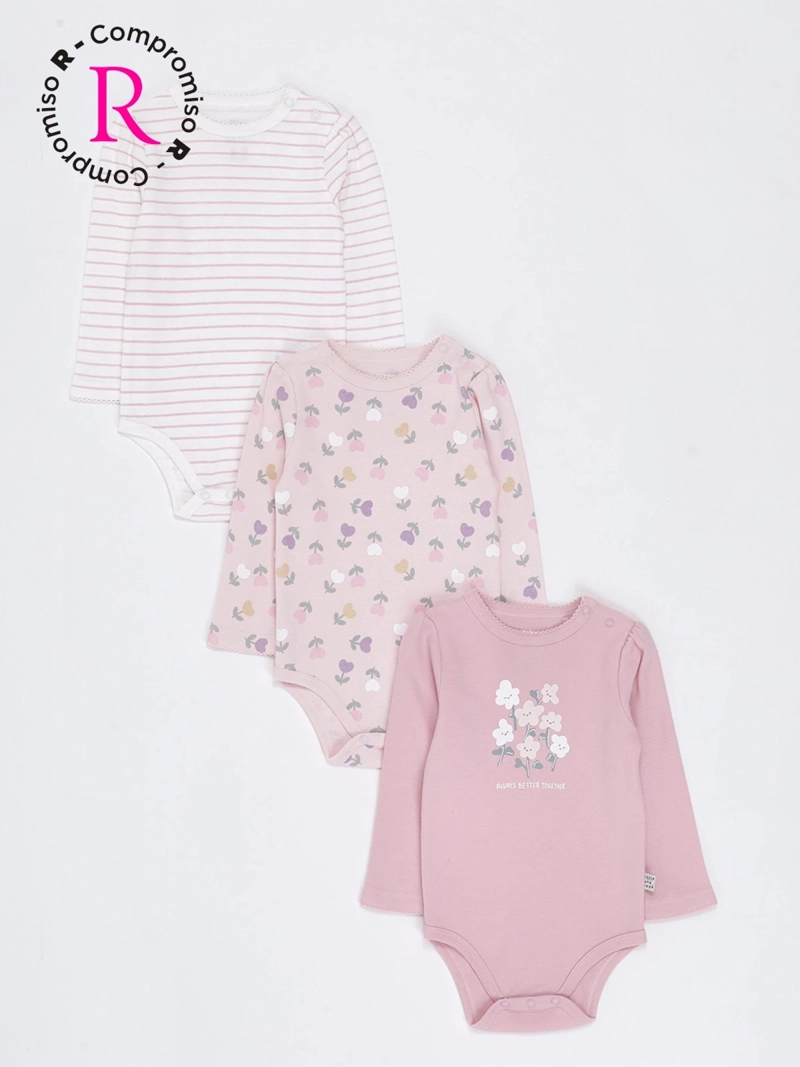 PACK X3 BODY NIÑA BABY HARVEST COLOR