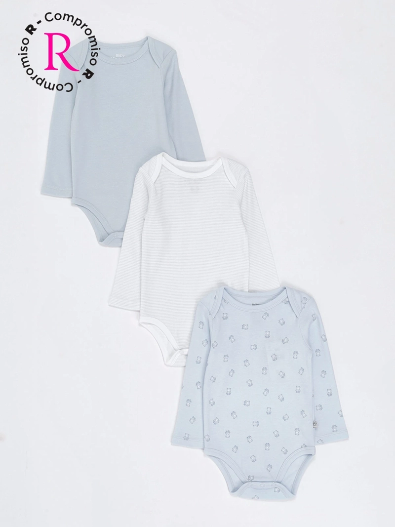 PACK X3 BODY NIÑO BABY HARVEST ALGODÓN  - 1