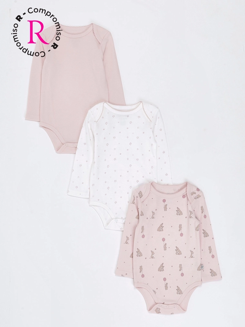 PACK X3 BODY NIÑA BABY HARVEST ALGODÓN