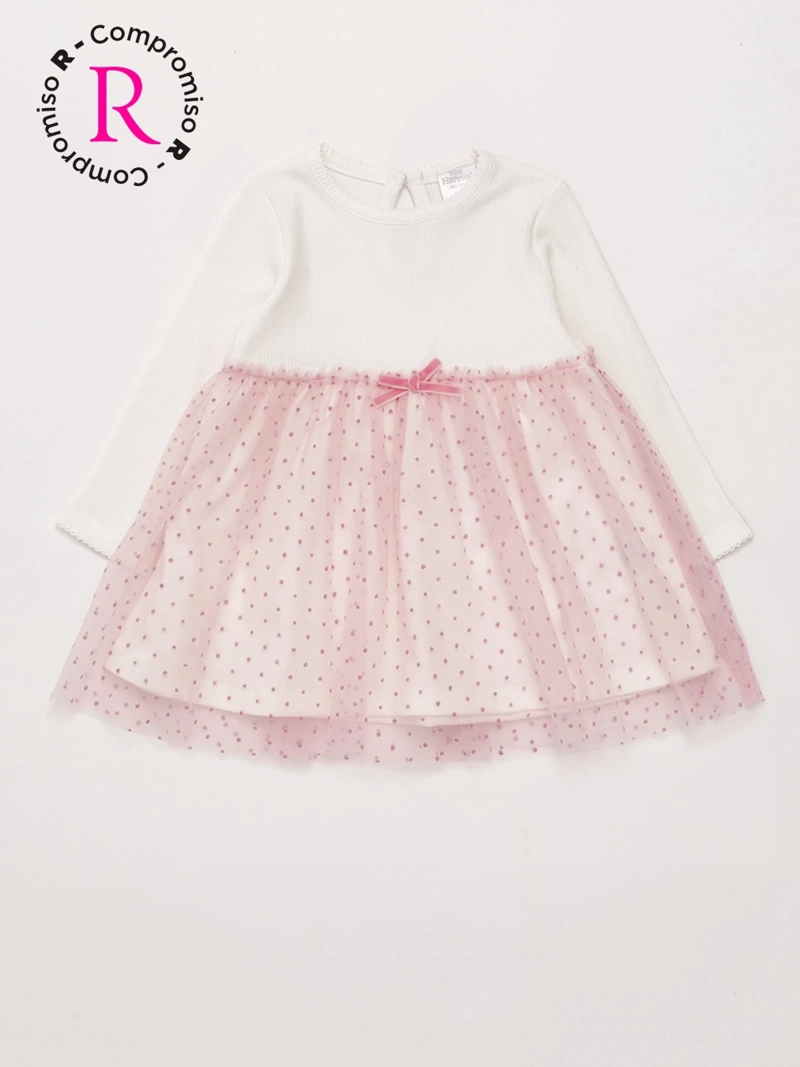 VESTIDO NIÑA BABY HARVEST ALGODÓN FALDÓN TUL - 1