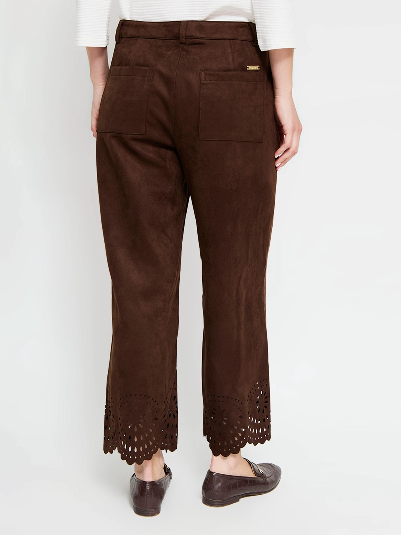 PANTALÓN MUJER CACHAREL TIPO GAMUZA PIERNA RECTA - 3