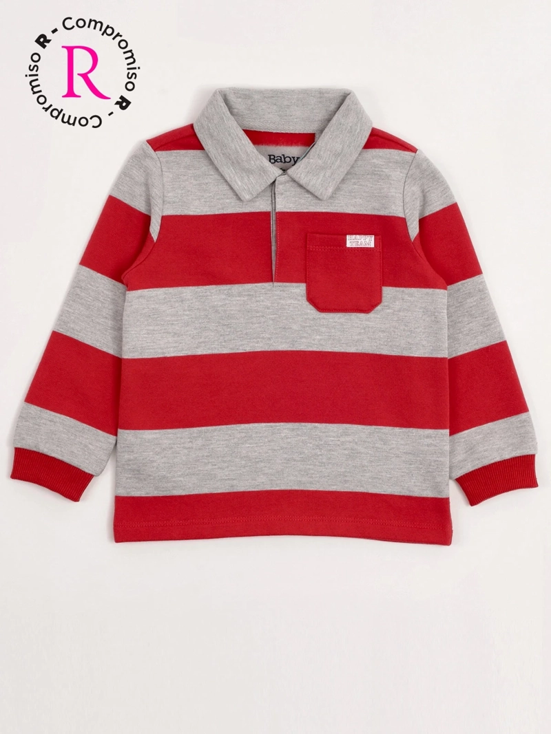 POLERÓN NIÑO BABY HARVEST ALGODÓN RUGBY BOLSILLO - 1