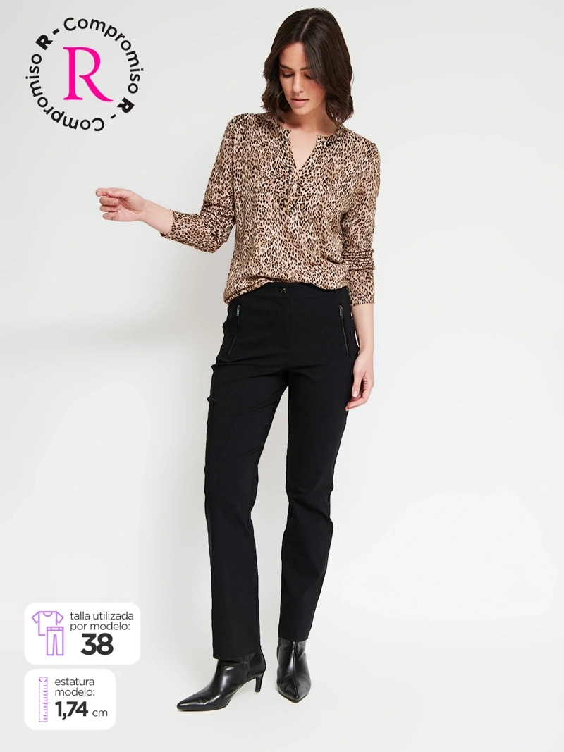 PANTALÓN MUJER CACHAREL RECTO - 1