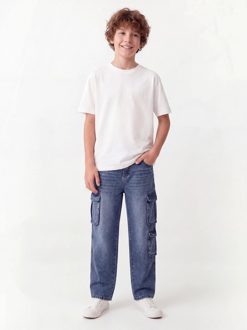 JEANS NIÑO CLOUDBREAK ALGODÓN CARGO - 1