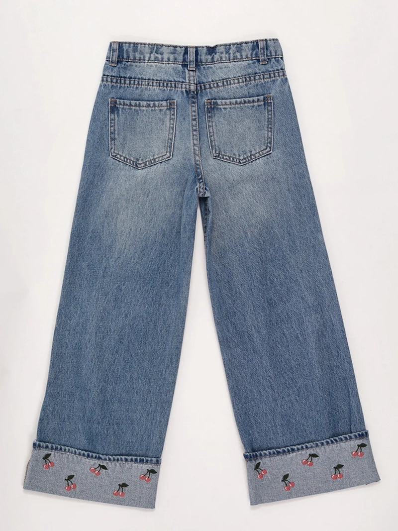 JEANS NIÑA HARVEST ALGODÓN WIDE RECTO BASTA - 4