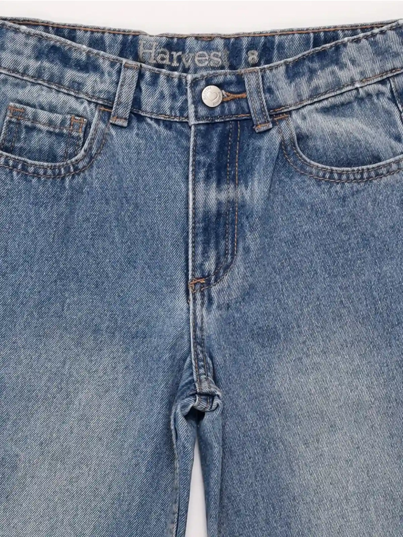 JEANS NIÑA HARVEST ALGODÓN WIDE RECTO BASTA - 5