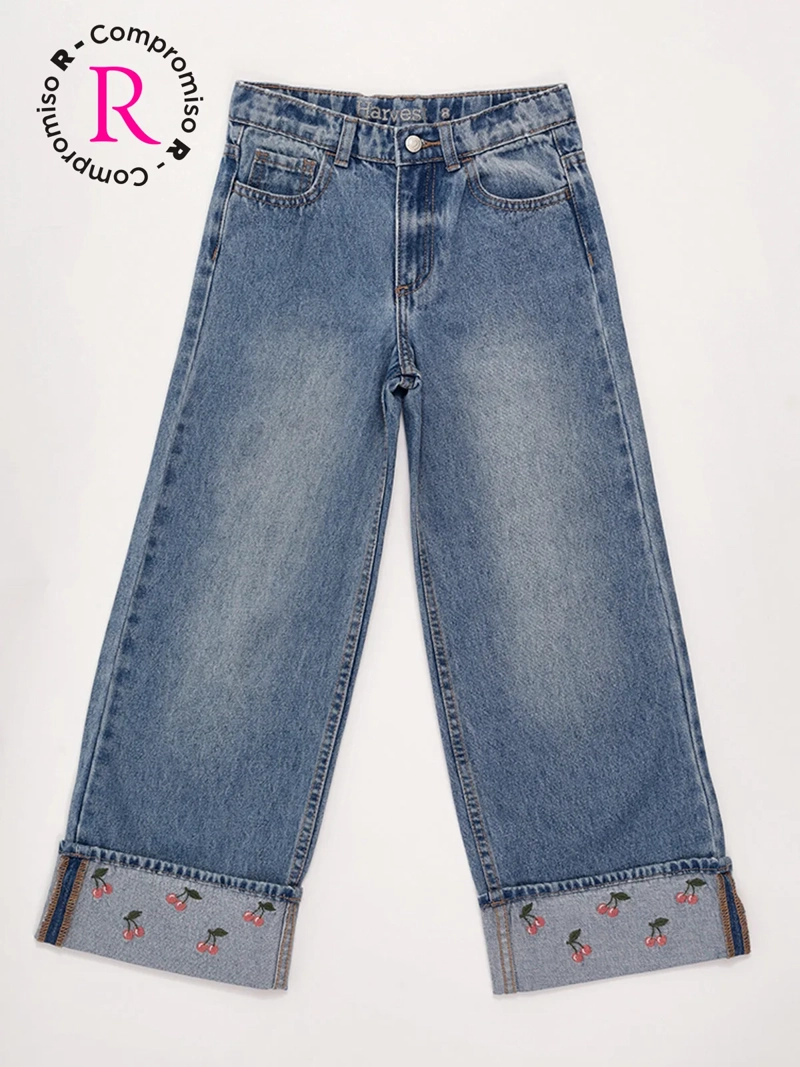 JEANS NIÑA HARVEST ALGODÓN WIDE RECTO BASTA - 3
