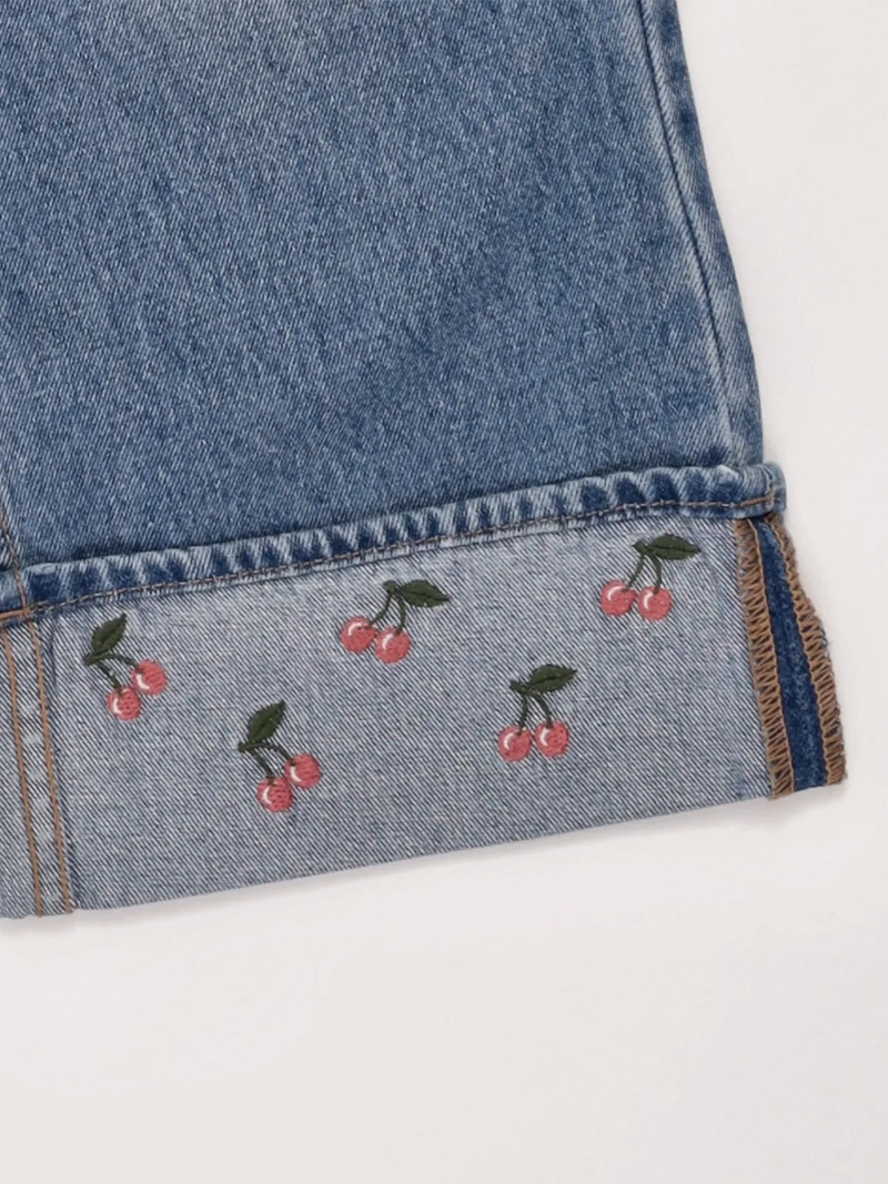 JEANS NIÑA HARVEST ALGODÓN WIDE RECTO BASTA - 6