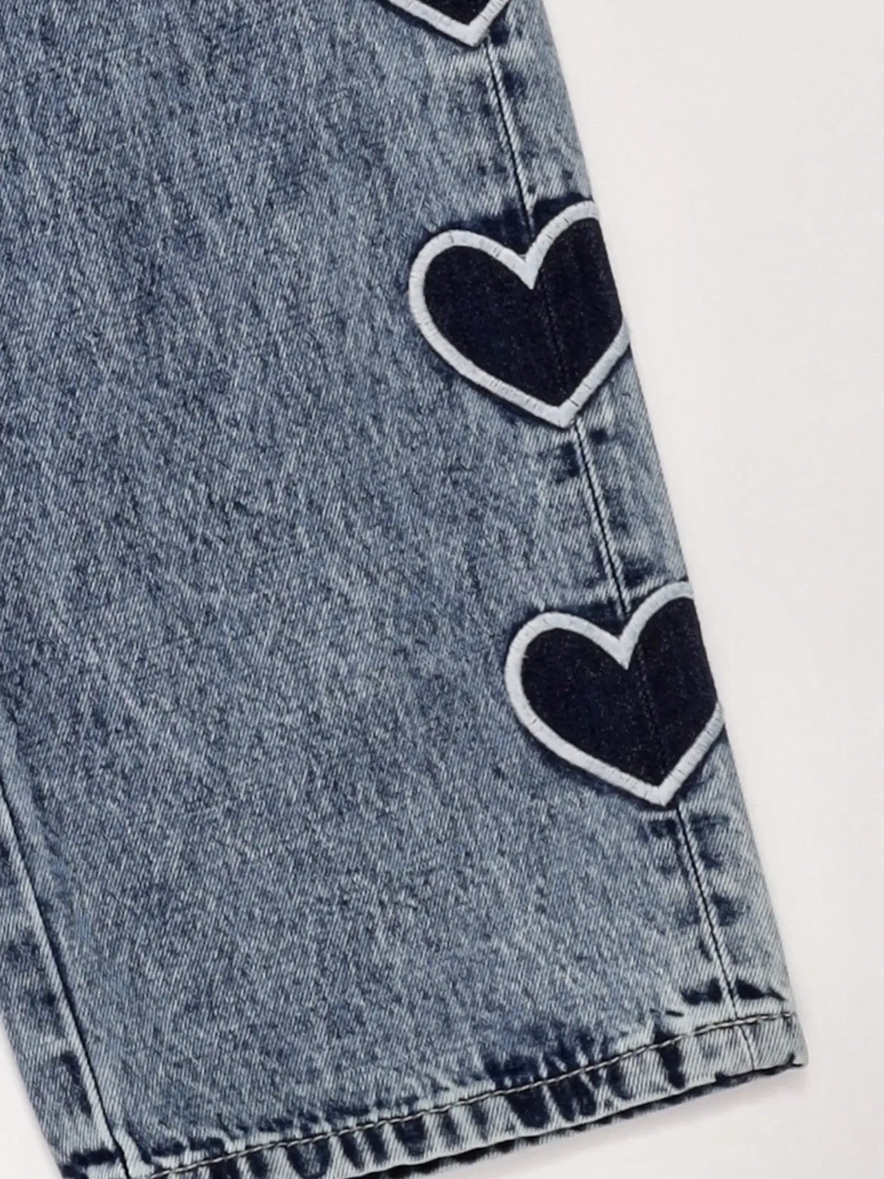 JEANS NIÑA HARVEST ALGODÓN STRAIGHT CORAZONES - 5