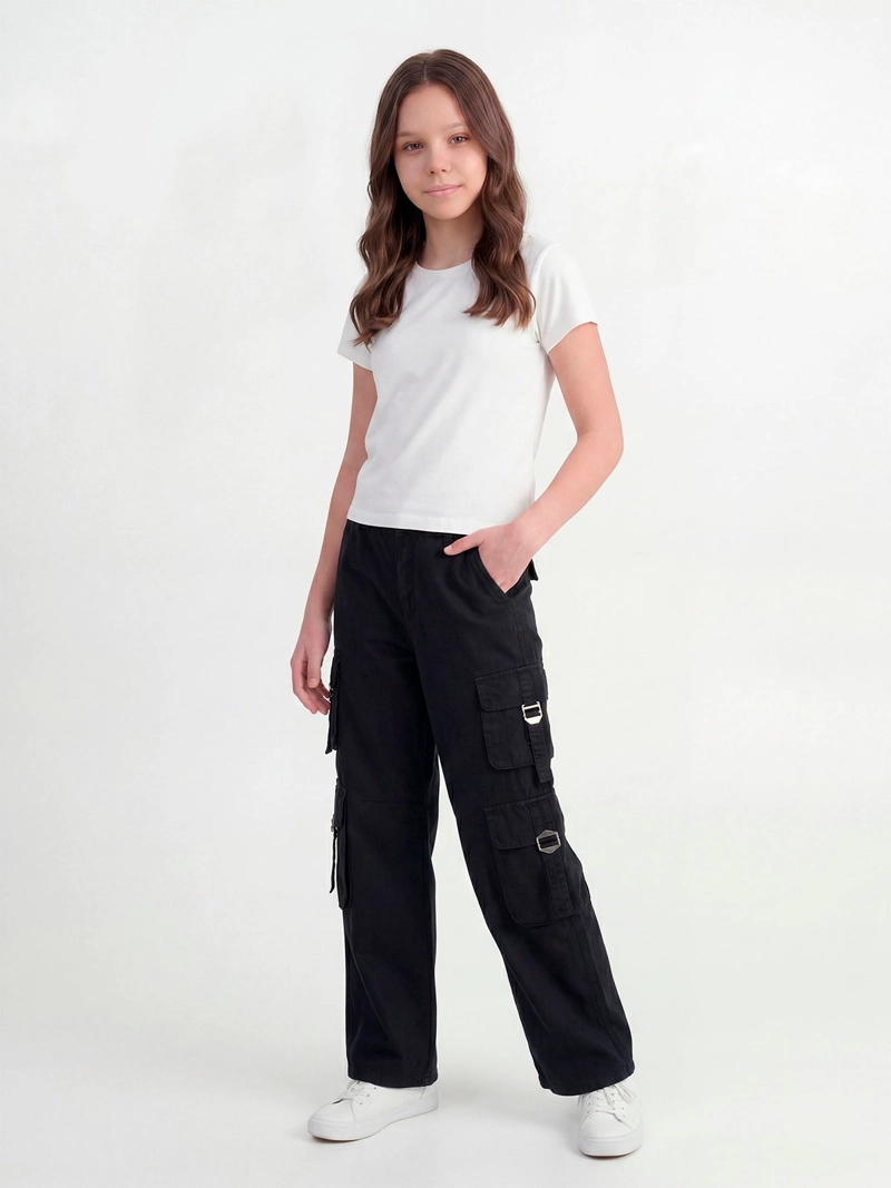 PANTALÓN NIÑA INDEX TEEN ALGODÓN CARGO - 1