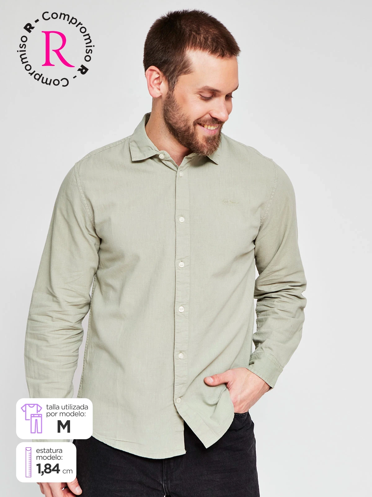 CAMISA HOMBRE PEPE JEANS ALGODÓN MANGA LARGA