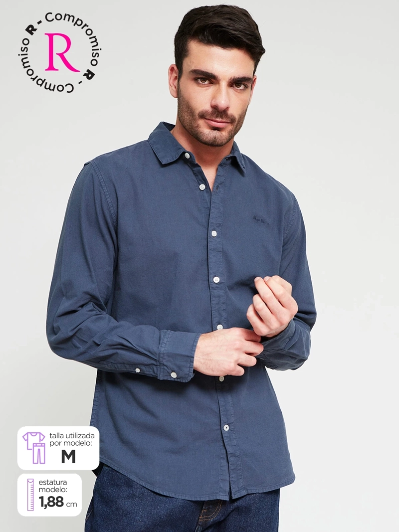 CAMISA HOMBRE PEPE JEANS ALGODÓN MANGA LARGA - 1