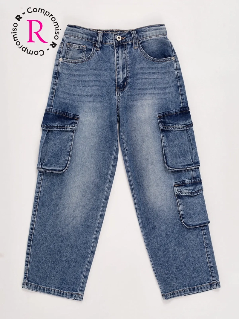 JEANS NIÑO HARVEST CARGO CINTURA ELASTICADA - 1