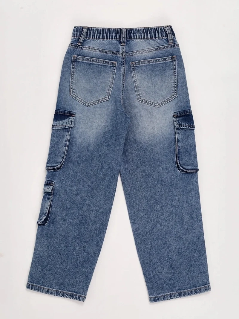 JEANS NIÑO HARVEST CARGO CINTURA ELASTICADA - 4