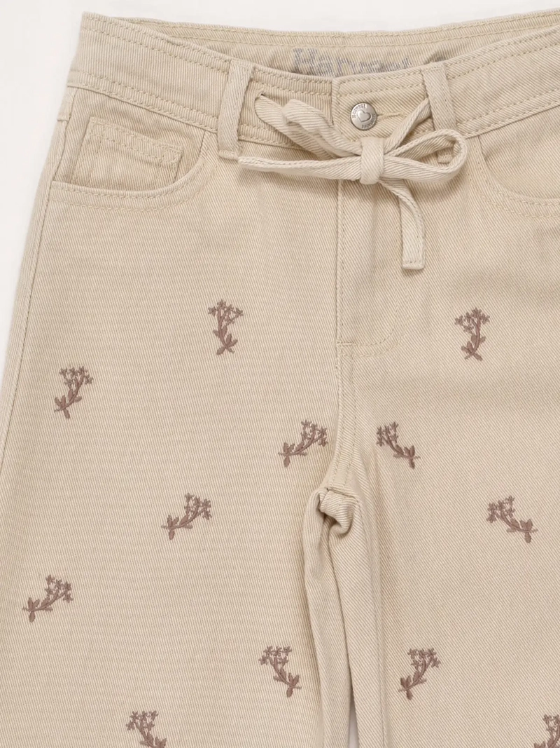 PANTALÓN NIÑA HARVEST ALGODÓN WIDE BORDADO - 6