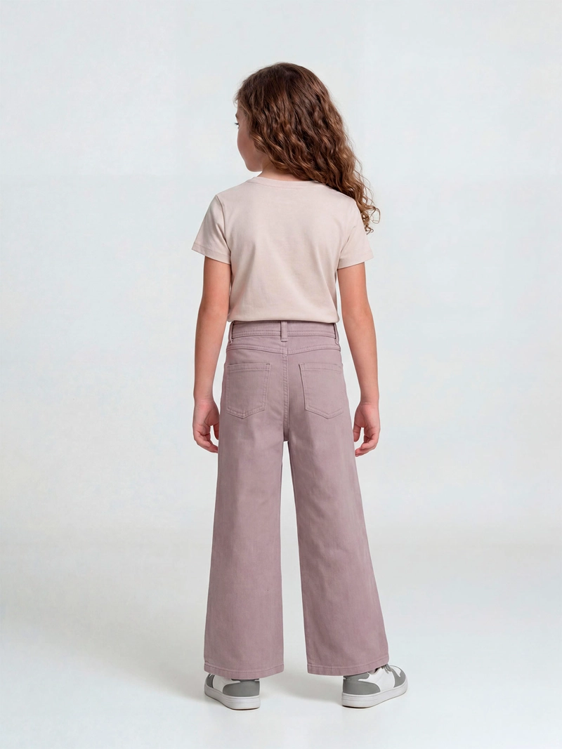 PANTALÓN NIÑA HARVEST ALGODÓN WIDE BORDADO - 2