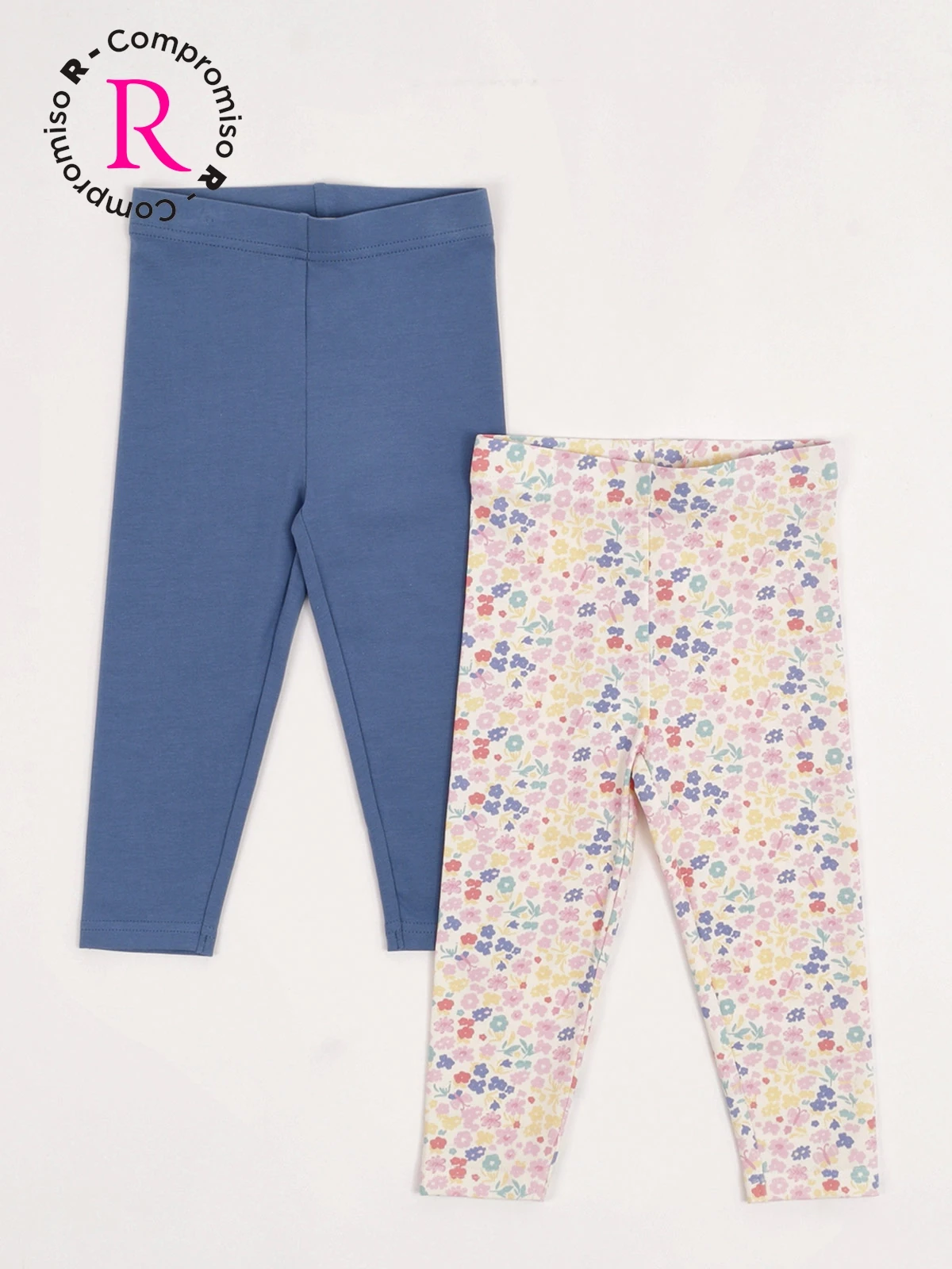 PACK X2 CALZA NIÑA BABY HARVEST ALGODÓN LISA Y ESTAMPADA - 1
