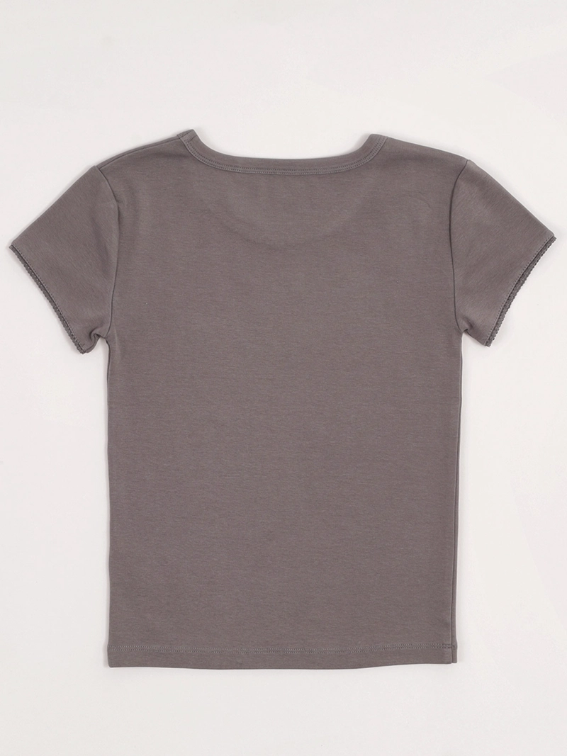 POLERA NIÑA INDEX TEEN ALGODÓN MANGA CORTA CINTA - 4
