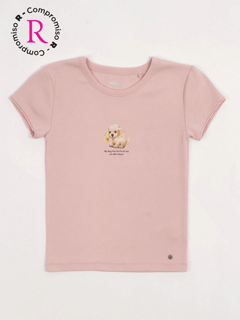 POLERA NIÑA INDEX TEEN ALGODÓN MANGA CORTA CINTA - 3