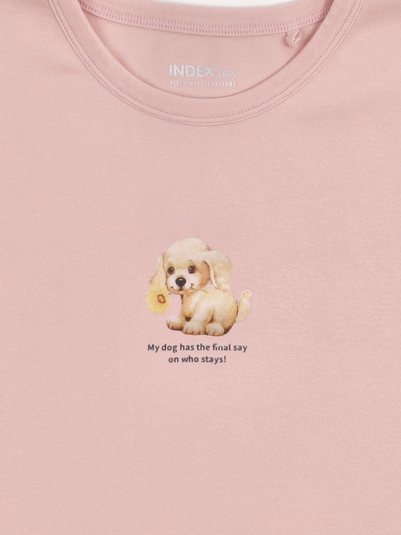 POLERA NIÑA INDEX TEEN ALGODÓN MANGA CORTA CINTA - 5