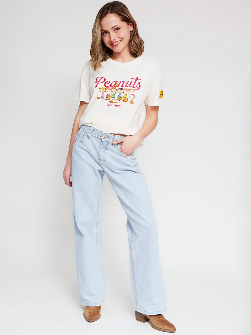 POLERA MUJER INDEX ALGODÓN MANGA CORTA SNOOPY - 4