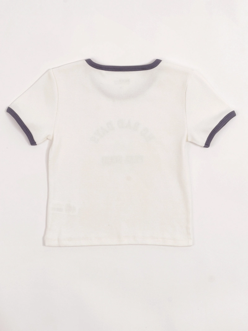 POLERA NIÑA INDEX TEEN ALGODÓN MANGA CORTA BORDADA - 4