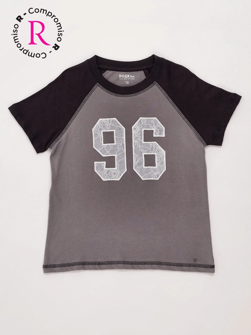 POLERA NIÑA INDEX TEEN ALGODÓN MANGA CORTA - 1