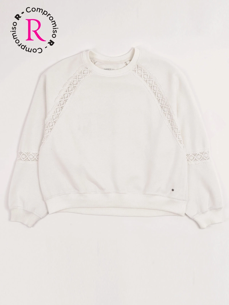 POLERÓN NIÑA INDEX TEEN ALGODÓN OVERSIZE ENCAJE