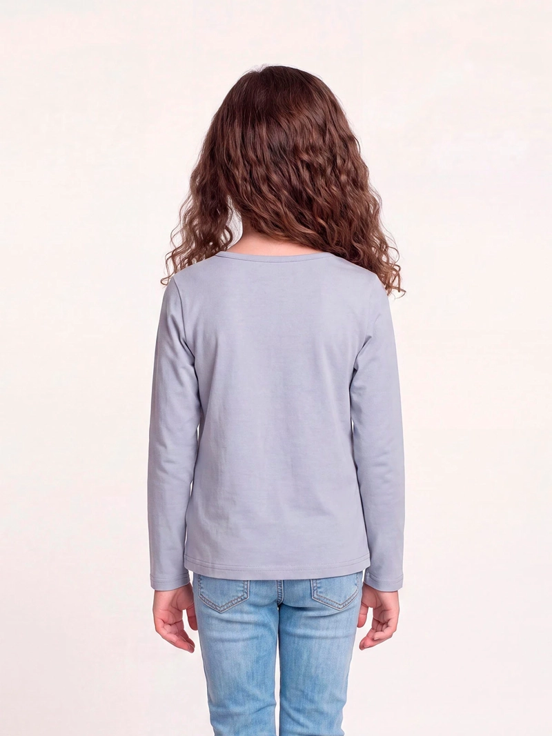 POLERA MANGA LARGA NIÑA HARVEST APLICACIÓN MARIPOSAS - 2