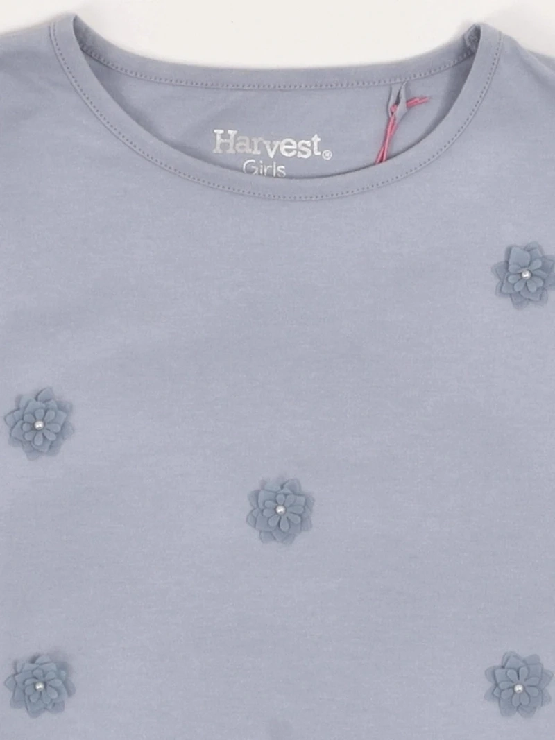 POLERA MANGA LARGA NIÑA HARVEST APLICACIÓN MARIPOSAS - 5