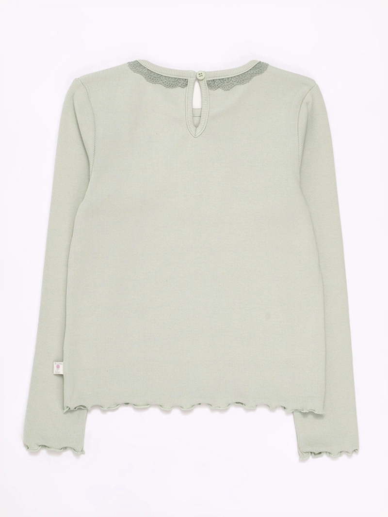 POLERA NIÑA HARVEST MANGA LARGA MACRAME - 2