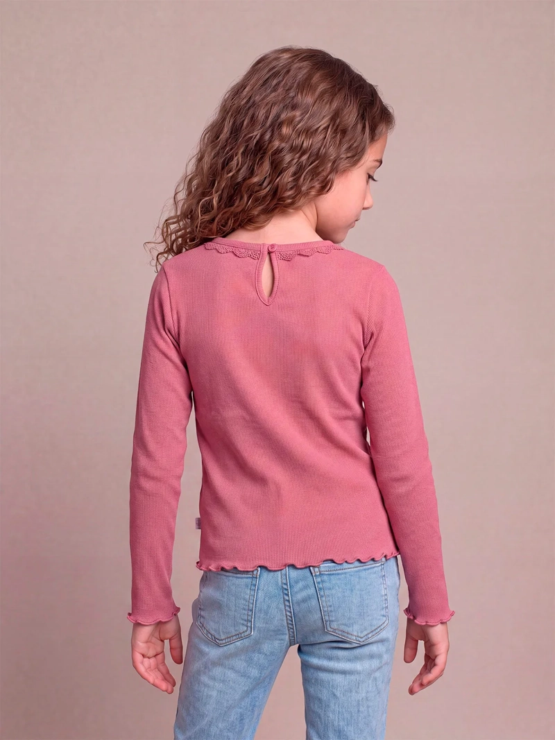 POLERA NIÑA HARVEST MANGA LARGA MACRAME - 2