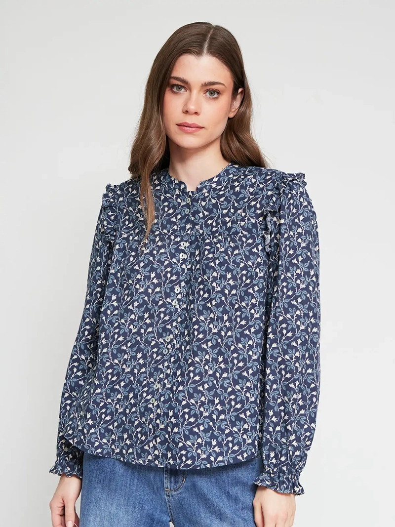 BLUSA MUJER TATIENNE ALGODÓN MANGA LARGA ESTAMPADA - 2