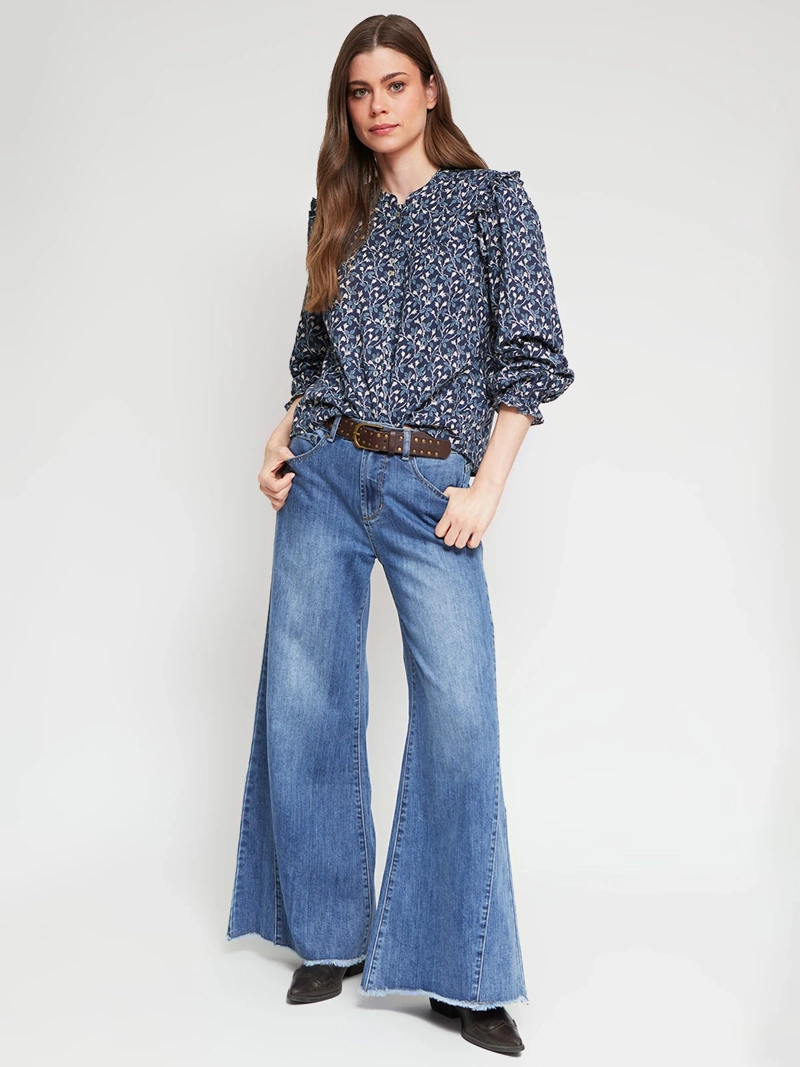 BLUSA MUJER TATIENNE ALGODÓN MANGA LARGA ESTAMPADA - 5