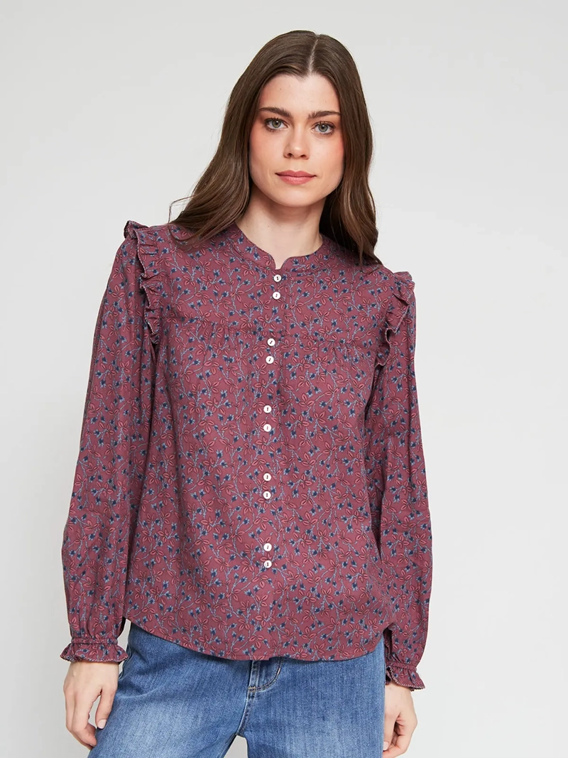 BLUSA MUJER TATIENNE ALGODÓN MANGA LARGA ESTAMPADA - 2