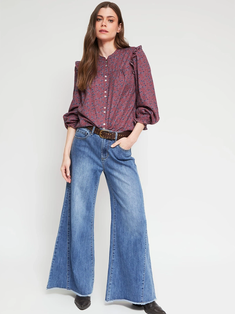BLUSA MUJER TATIENNE ALGODÓN MANGA LARGA ESTAMPADA - 5