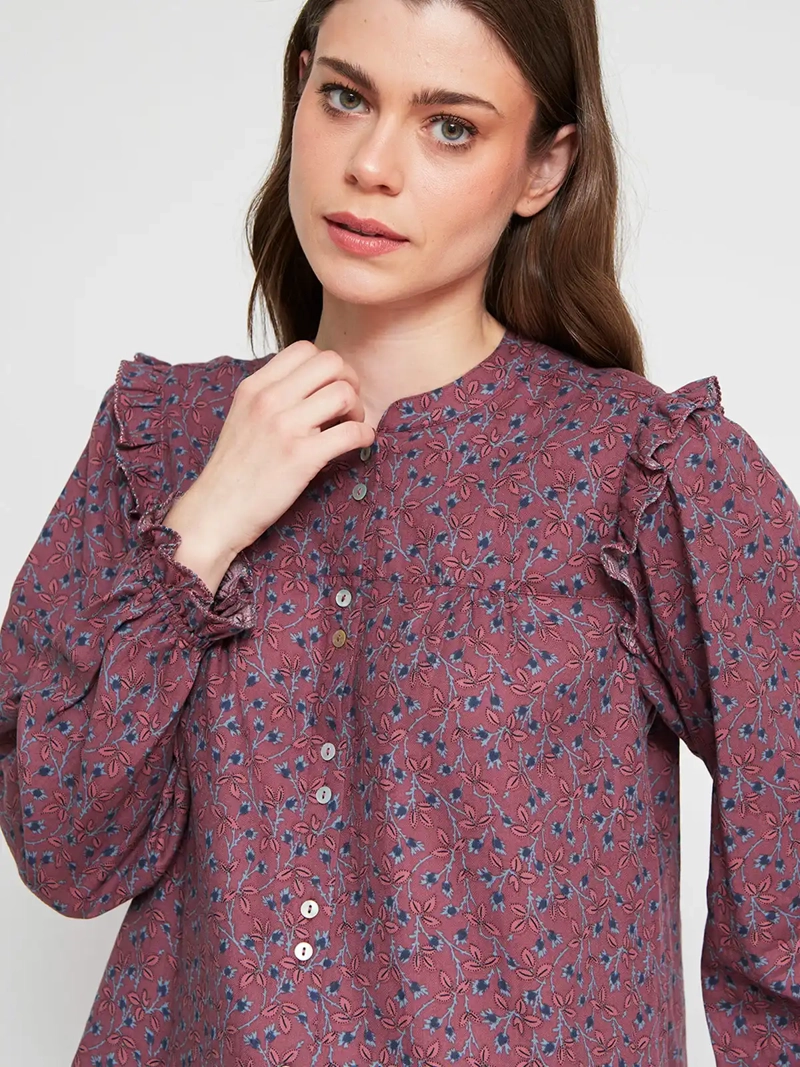BLUSA MUJER TATIENNE ALGODÓN MANGA LARGA ESTAMPADA - 4