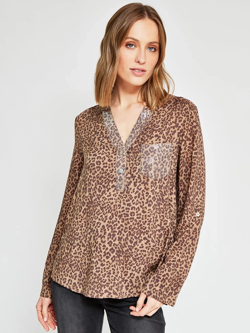 BLUSA MUJER TATIENNE MANGA LARGA LENTEJUELAS - 2