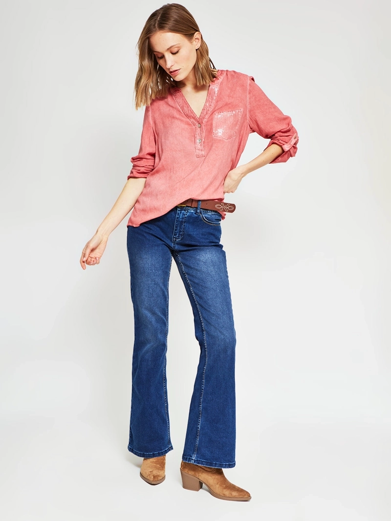 BLUSA MUJER TATIENNE MANGA LARGA LENTEJUELAS - 5