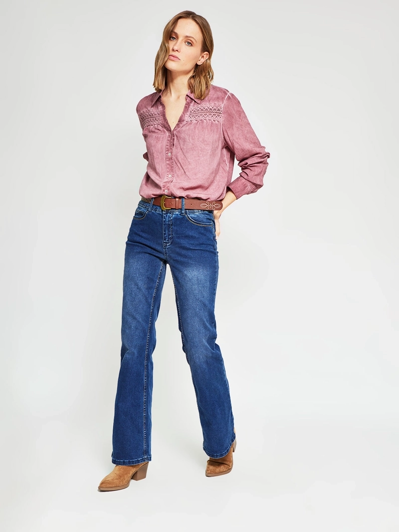 BLUSA MUJER TATIENNE MANGA LARGA MACRAMÉ - 5