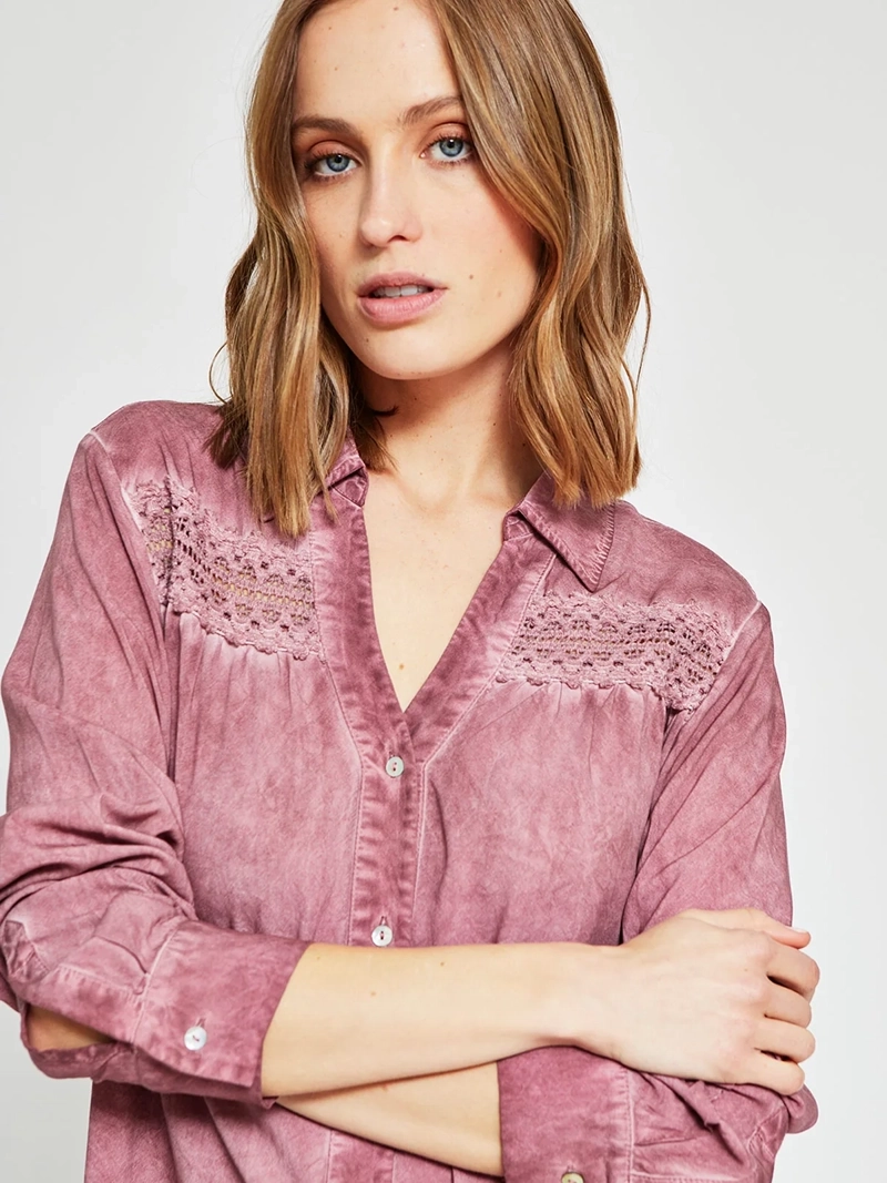 BLUSA MUJER TATIENNE MANGA LARGA MACRAMÉ - 4