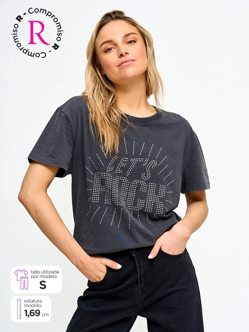 POLERA MUJER BARBADOS ALGODÓN GRÁFICA - 1
