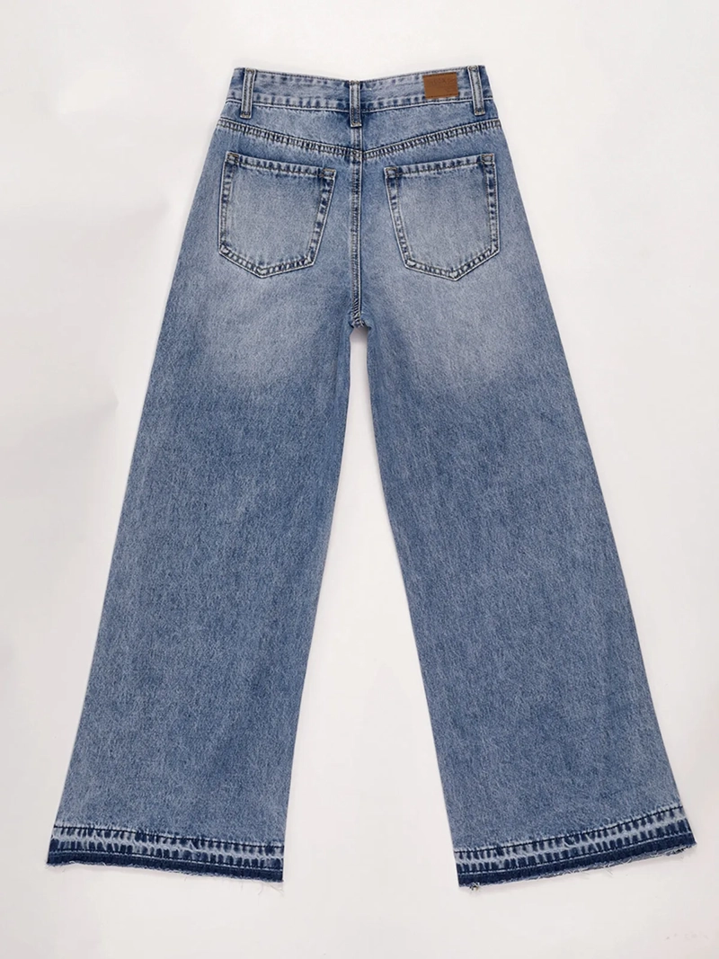 JEANS NIÑA INDEX TEEN ALGODÓN WIDE BASTA DESGASTADA - 4