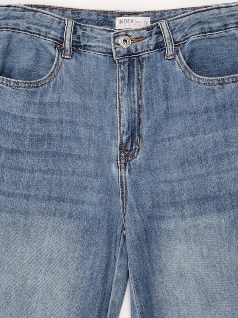 JEANS NIÑA INDEX TEEN ALGODÓN WIDE BORDADO LAZOS - 6