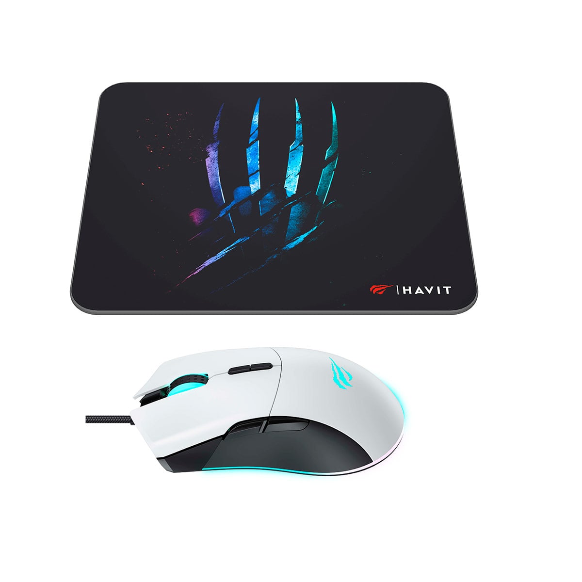 MOUSE GAMER RGB HAVIT MS1037CM + MOUSE PAD GAMER - 2