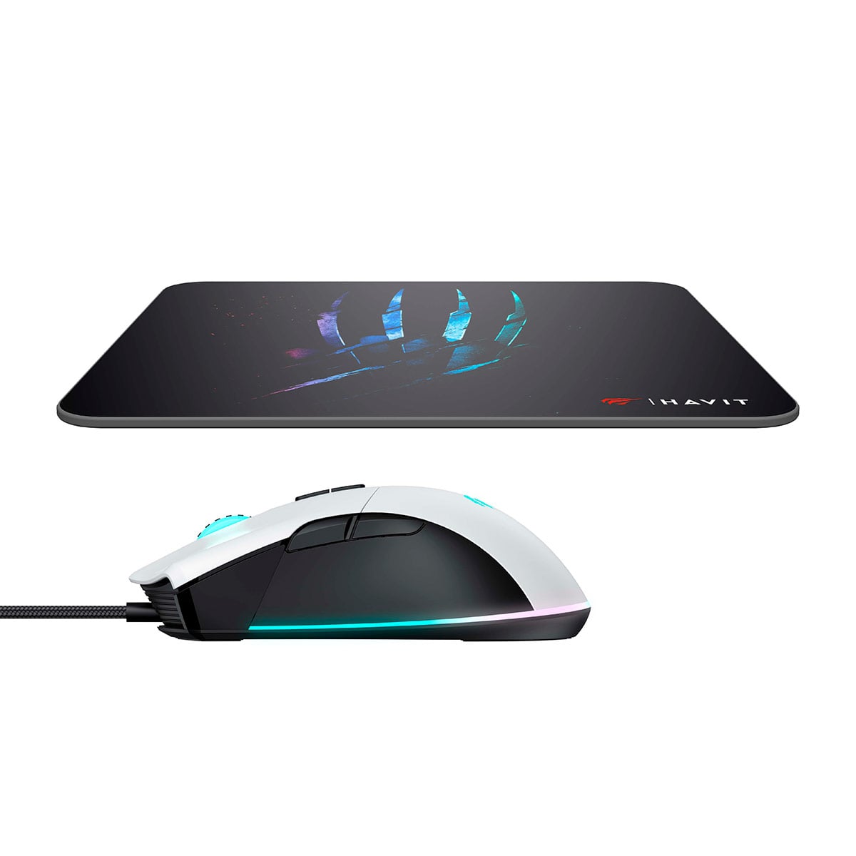 MOUSE GAMER RGB HAVIT MS1037CM + MOUSE PAD GAMER - 4