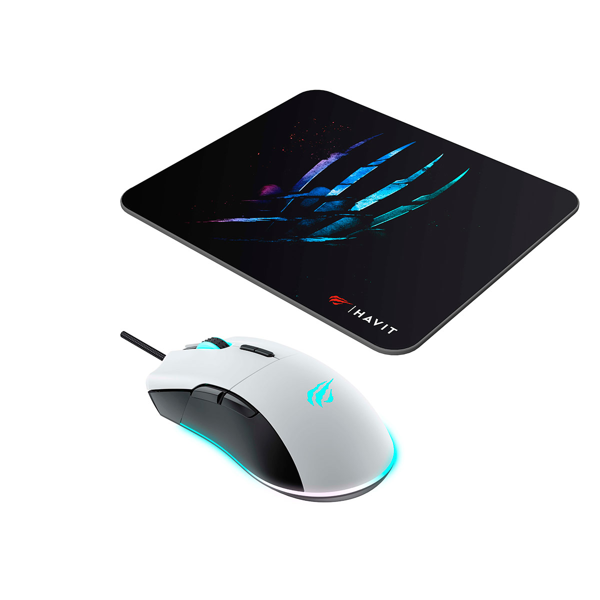 MOUSE GAMER RGB HAVIT MS1037CM + MOUSE PAD GAMER - 5